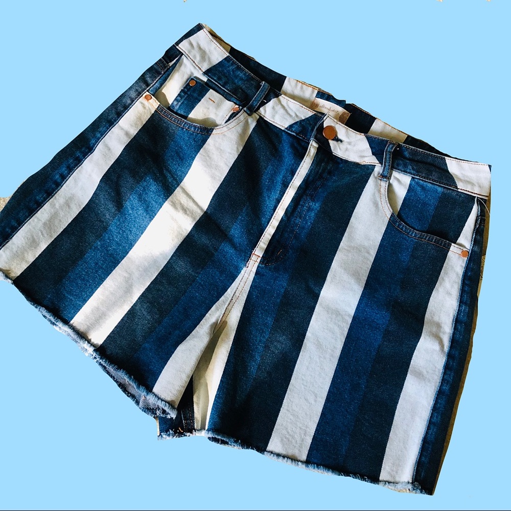 NEW Altar’d State Striped Denim Shorts